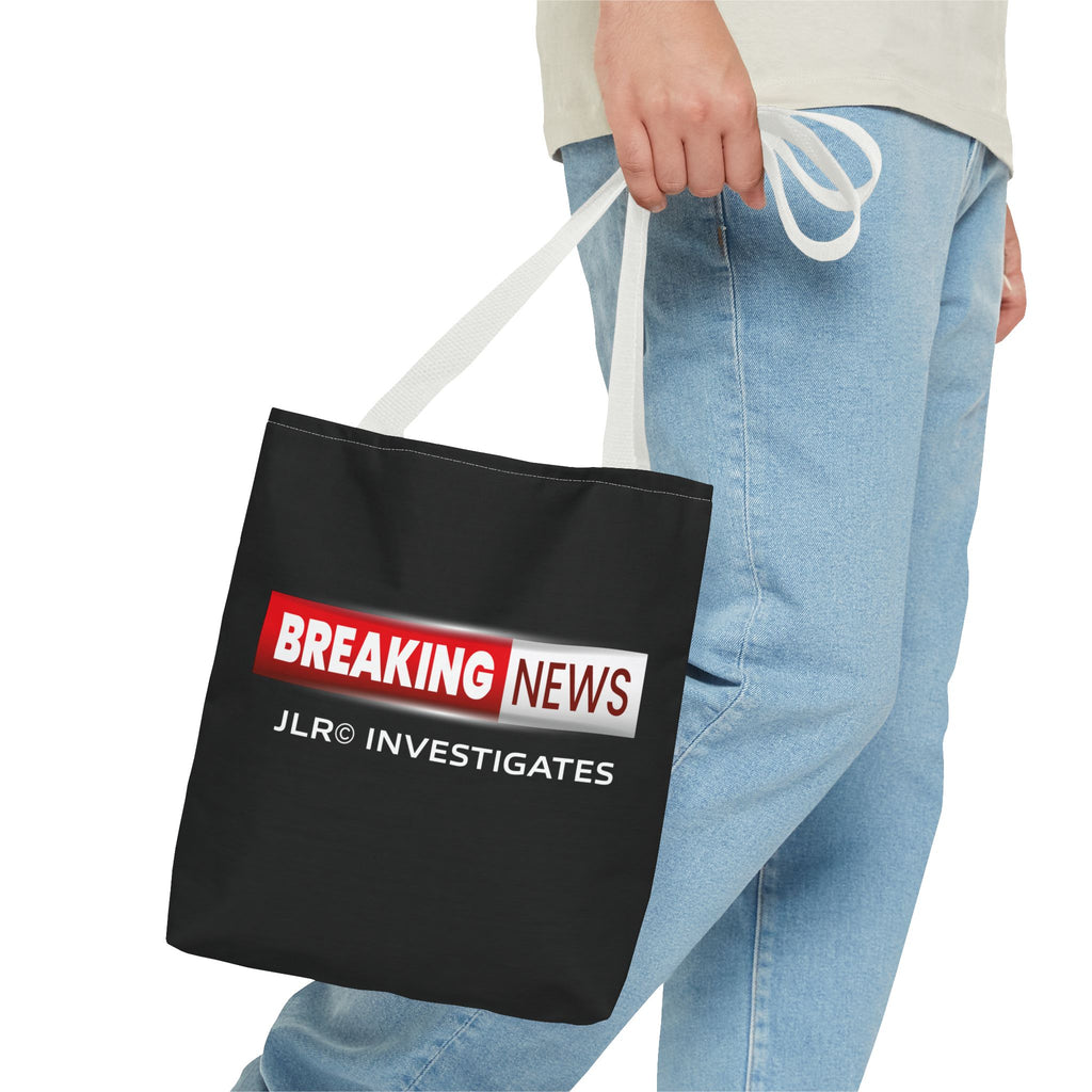 Breaking News Tote Bag — JLR© Investigates Logo Tote