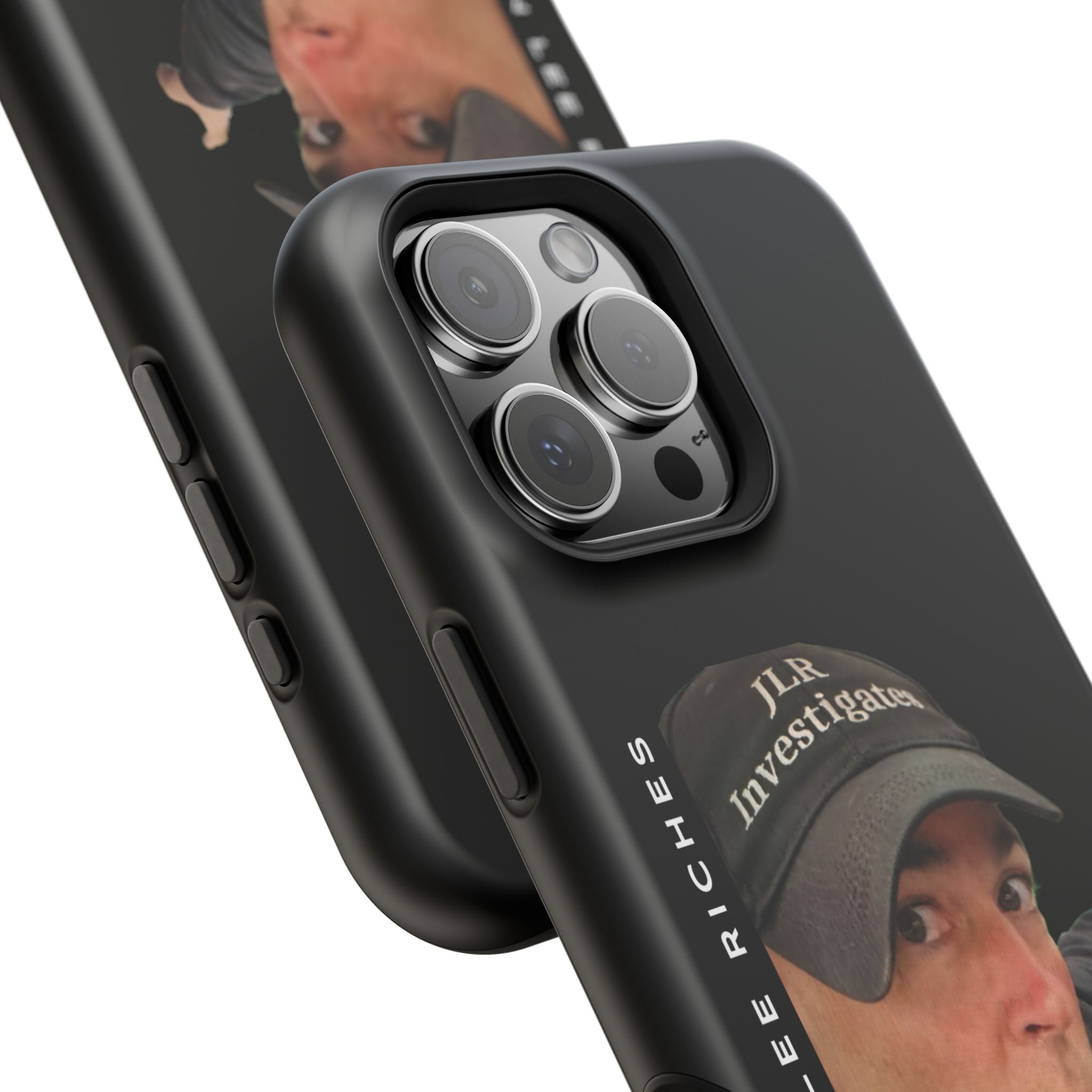 Phone Case — 'JLR© Investigates' Magnetic Impact-Resistant Case with Jonathan Lee Riches Portrait