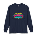Whackadoodle Wednesday long sleeve graphic shirt in navy blue — JLR Investigates unisex cotton tee