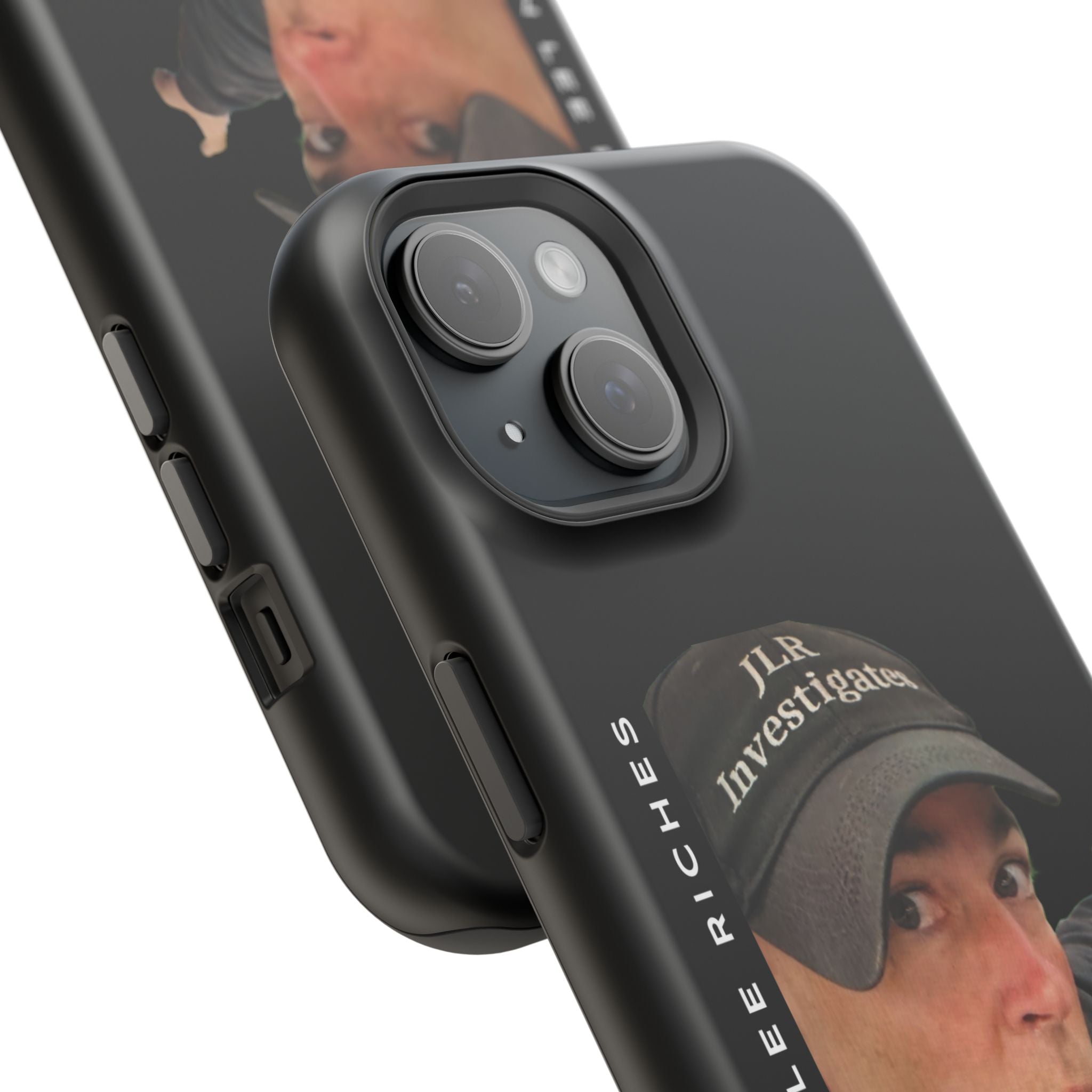 Phone Case — 'JLR© Investigates' Magnetic Impact-Resistant Case with Jonathan Lee Riches Portrait