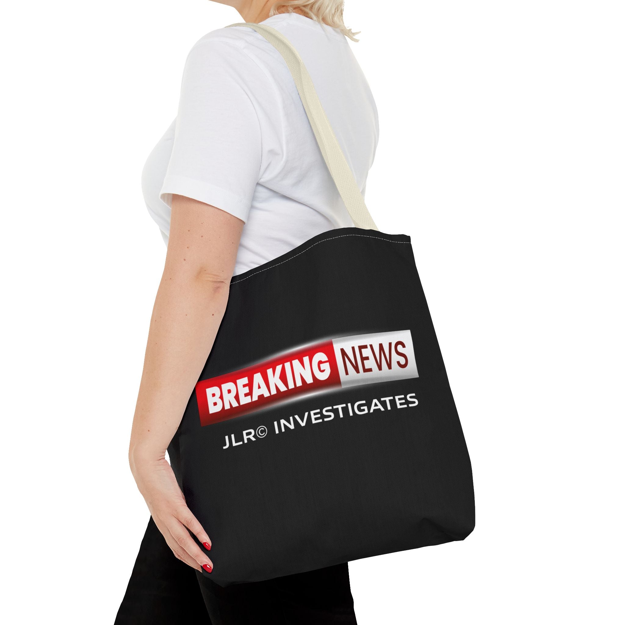 Breaking News Tote Bag — JLR© Investigates Logo Tote