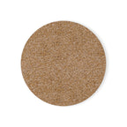 Round cork coaster on a white background