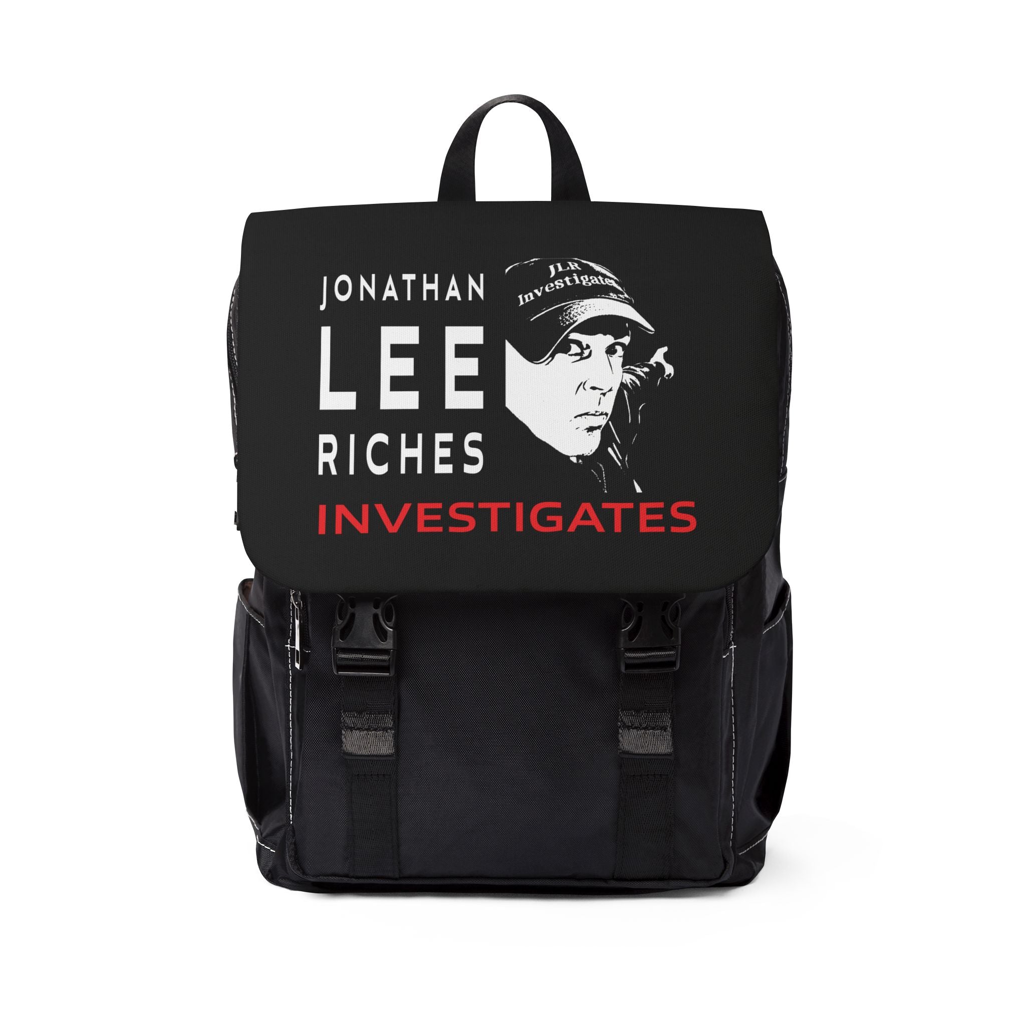 Backpack — Jonathan Lee Riches Investigates Graphic Laptop Backpack