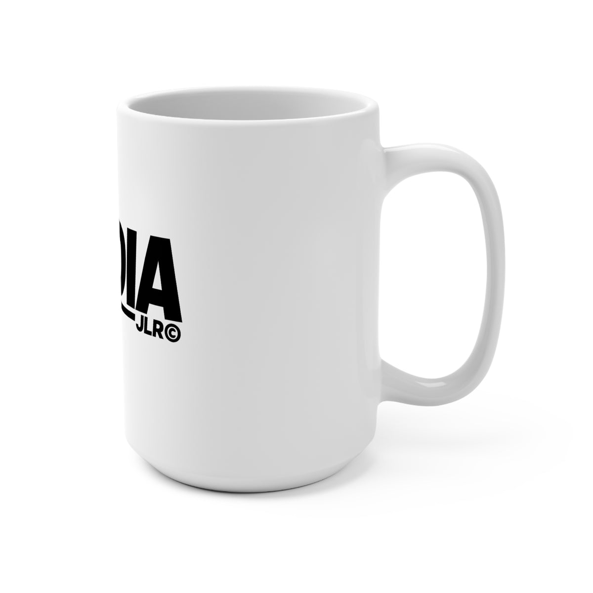 MEDIA JLR© mug shown from the side with C-handle
