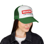 Trucker Cap — "Breaking News: JLR© Investigates Retro Mesh Hat