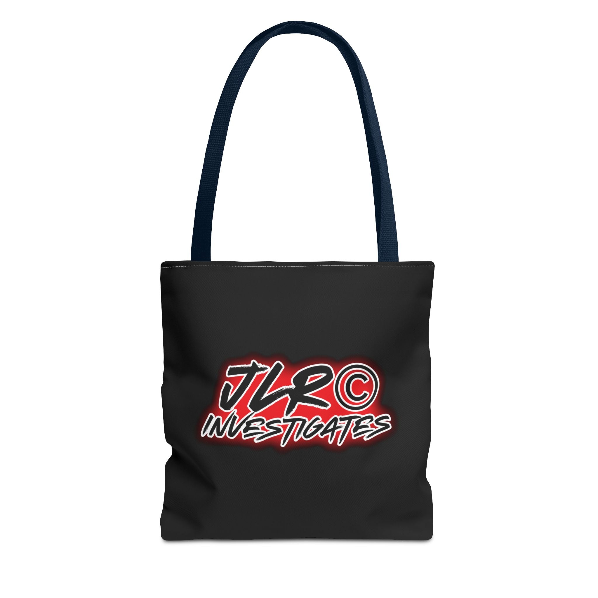 JLR© Investigates Logo Tote Bag — Black Branded Everyday Tote