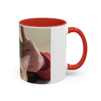 JLR Investigates and cat photo 11oz ceramic mug — Red interior and handle— JLR Investigates