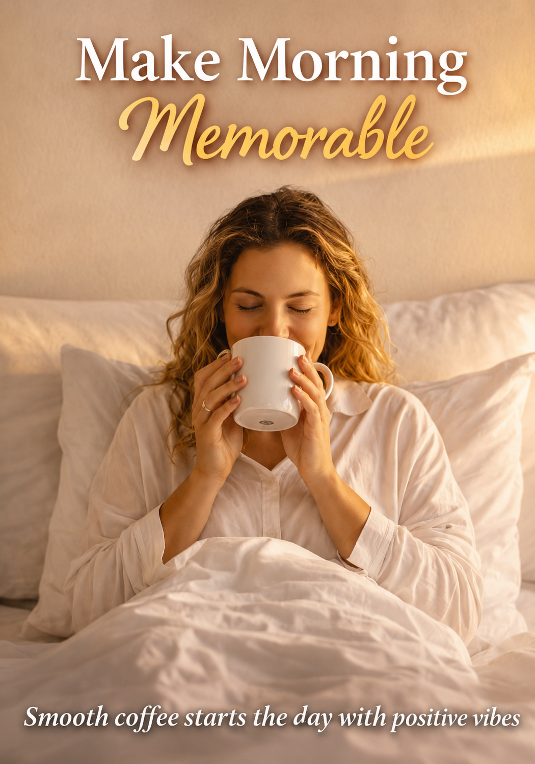 Make Morning Memorable — woman enjoying a coffee cup in bed, warm cozy morning lifestyle, JLR Investigates Boots on the Grounds