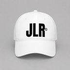 JLR© Initials baseball cap — white low profile dad hat — JLR Investigates