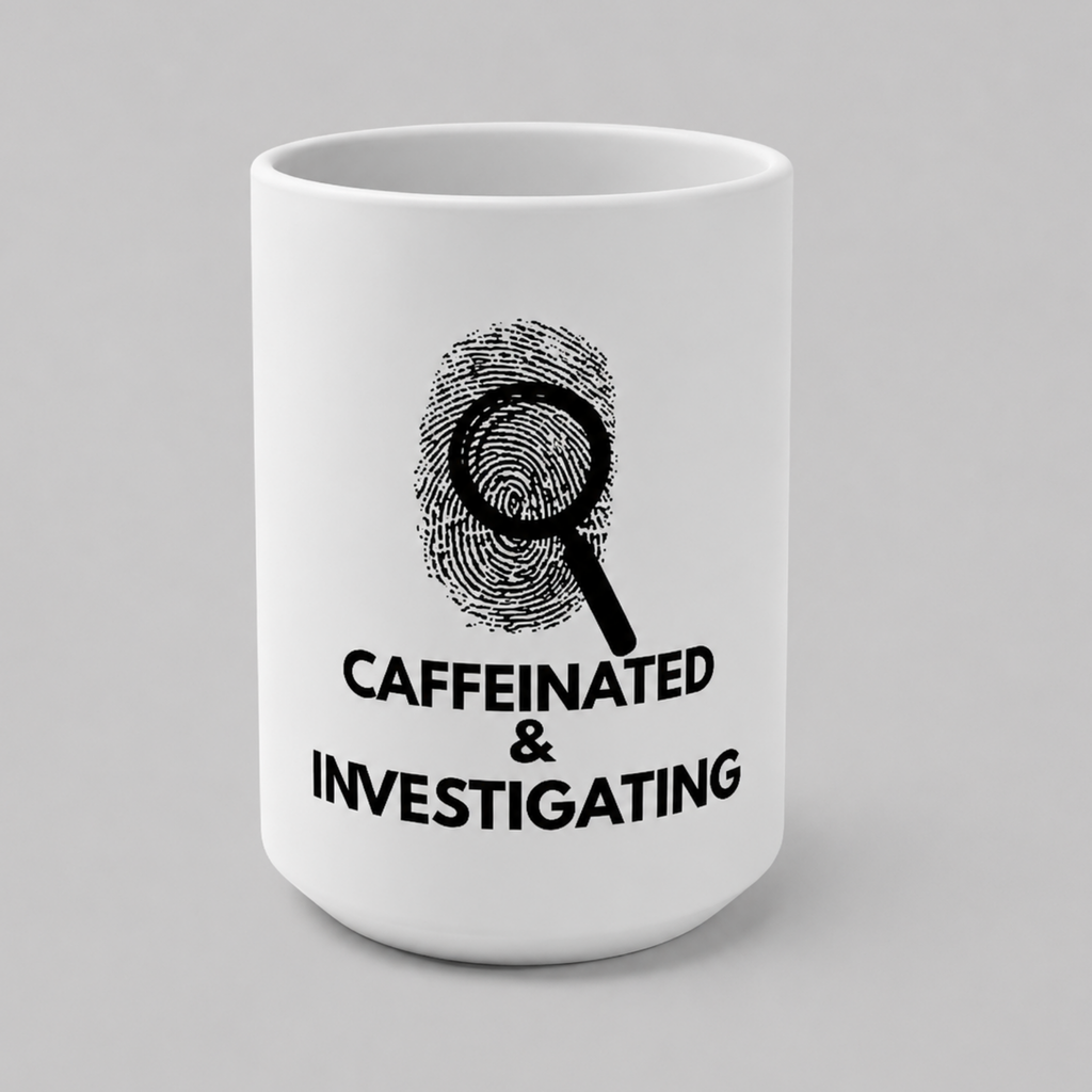 Caffeinated & Investigating Coffee Mug
